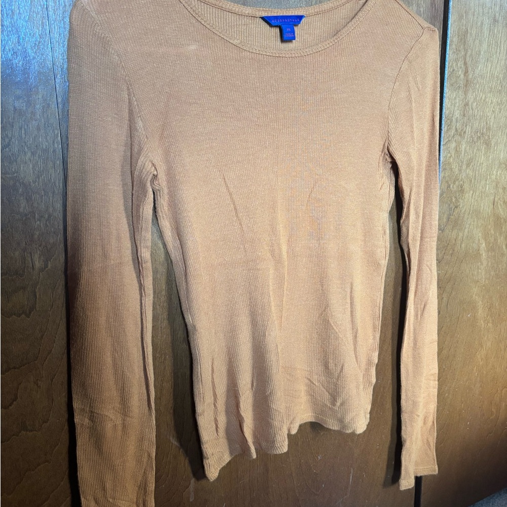 Women's Mustard Yellow Long Sleeve Crop Top